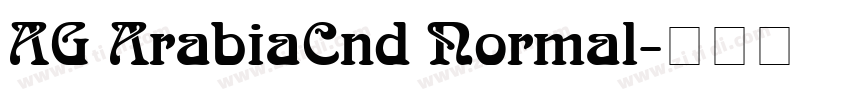 AG ArabiaCnd Normal字体转换